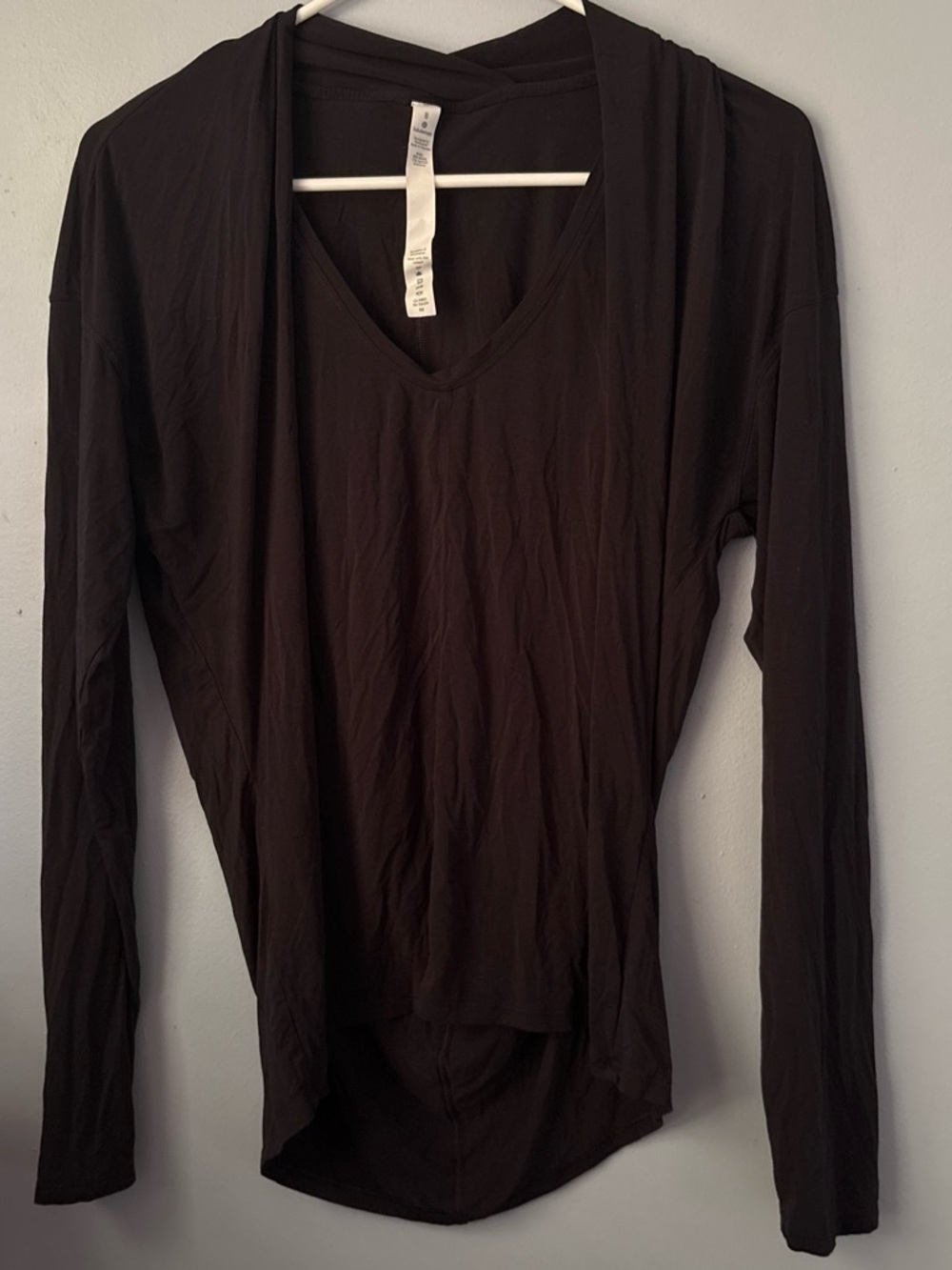 lululemon athletica Black V-Neck Long Sleeve Top